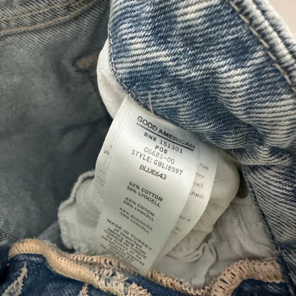 Good American Light Wash High Waisted Straight Leg Jeans - Picture 3 of 5